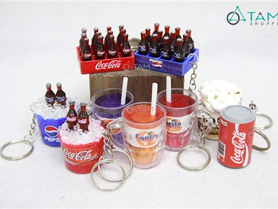 Móc khóa mô hình nước giải khát nhỏ xinh MKH-13